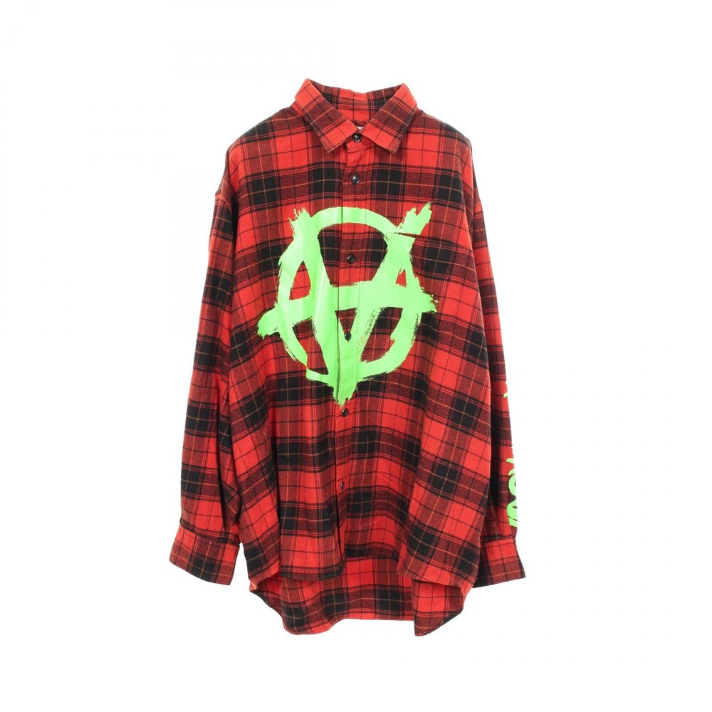 Vetements Anarchy Print Check Flannel #350020V49B